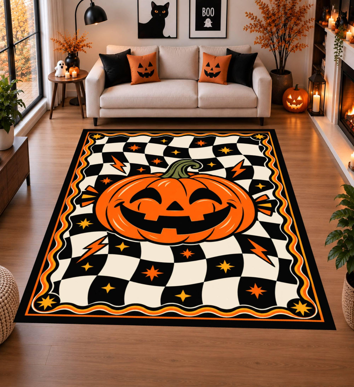 Halloween Pumpkin Rug