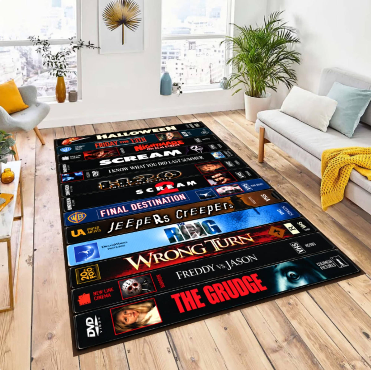 Retro Horror Movie VHS Rug