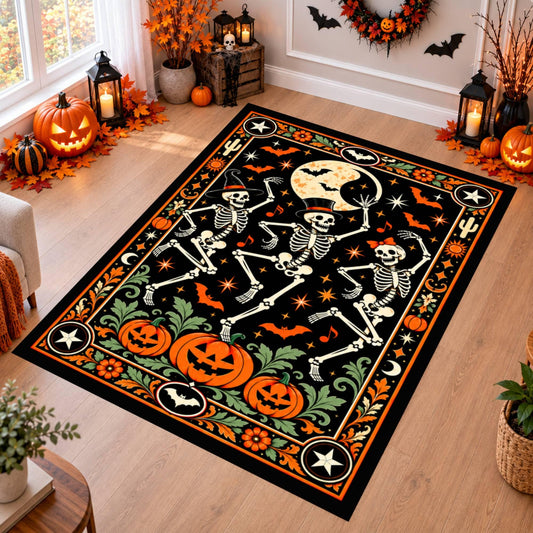 Halloween Skeleton Rug