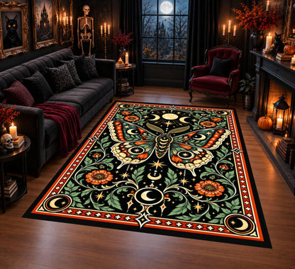 Halloween Moth Rug