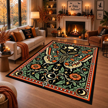 Halloween Moth Rug