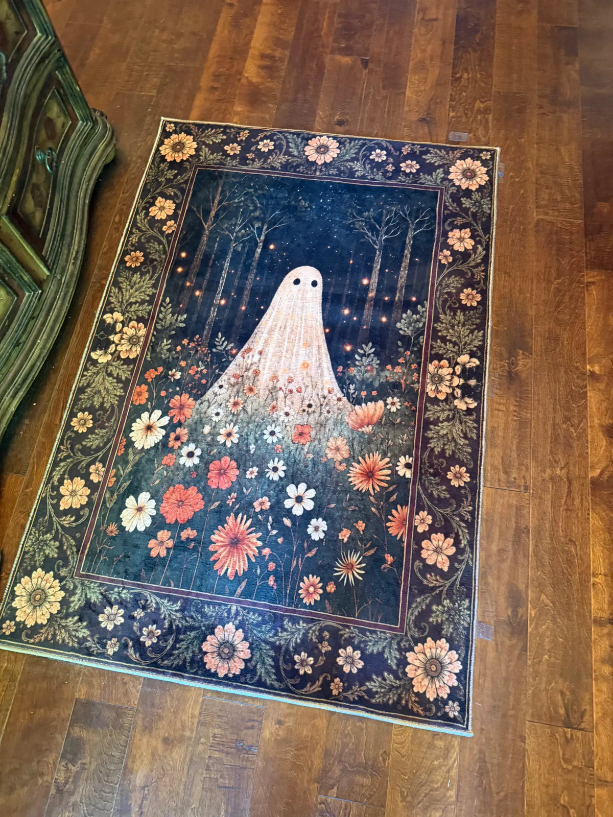Gothic Halloween Spooky Area Rug Washable Non-Slip